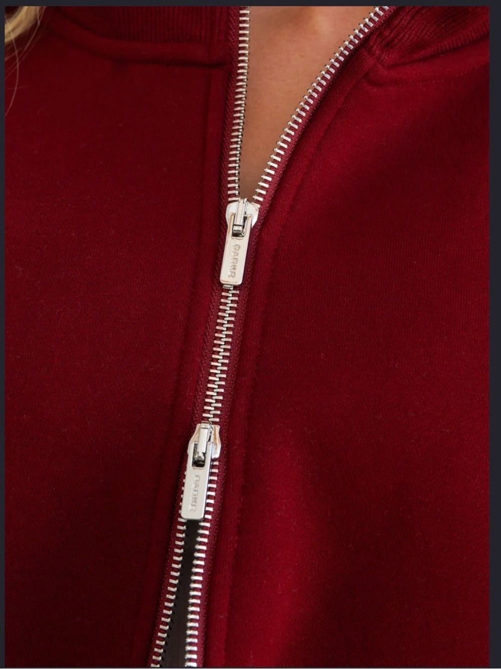 Parke Maroon Zip-Front Jacket , S/M NEW